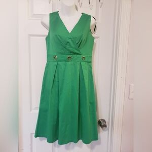 Ellen Tracy Emerald Green Dress Size 4 Zipper On The Back